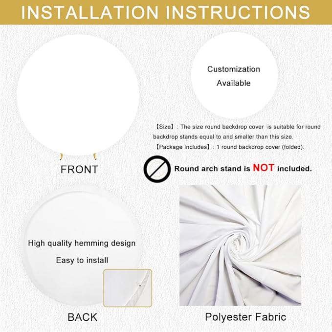 Polyester 5x5ft 2026 Happy New Year Round Backdrop Cover Luxury Black and Gold Clock Photography Background for New Year Eve Party New Year's Countdown Kids Adults Family Portrait Props