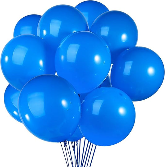 Royal Blue Balloon,100pcs 12 inch Blue balloons for Birthday Party Decoration Wedding Baby Shower Graduation Decoration.