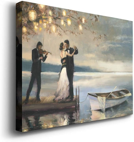 Home Decor Landscape Canvas Wall Art Abstract Floral Painting Modern Pictures Artwork Decoration for Living Room Kitchen Bathroom Office, Ready to Hang, twilight romance