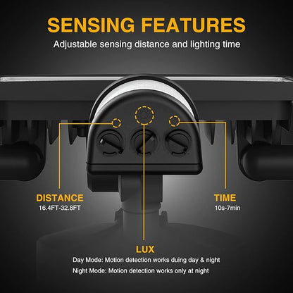 Onforu 100W LED Security Lights Motion Sensor Light Outdoor, 9000lm Super Bright Flood Light Motion Detector with 3 Head, IP65 Waterproof Exterior Floodlight, 6000K Wall Light for Entryway, Garage