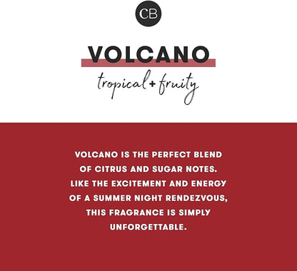 Capri Blue Glam Reed Diffuser - Red Essential Oil Diffuser for Home Decor & Room Decor - Luxury Incense Sticks - Holiday Fragrance (Volcano, 8 Fl Oz)