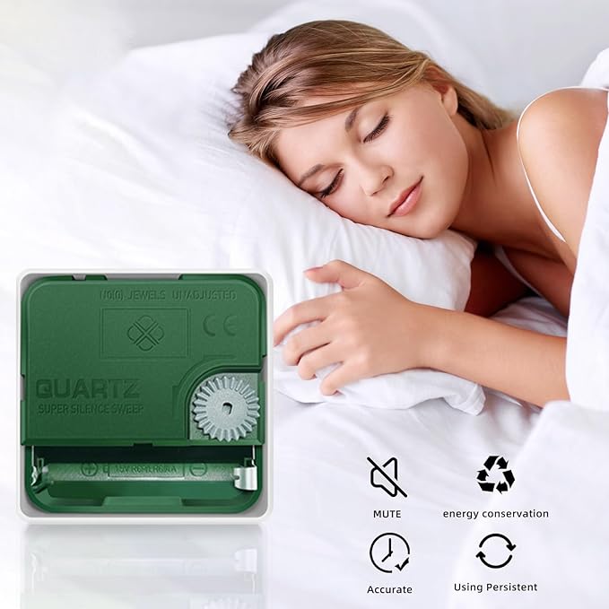 Wall Clock, 16 Inch Non-Ticking Silent Battery Operated Quartz Analog with LCD Display for Perpetual Calendar and F° Temperature, Ideal Modern Home, Bedroom, Kitchen, Office Décor (Gold)