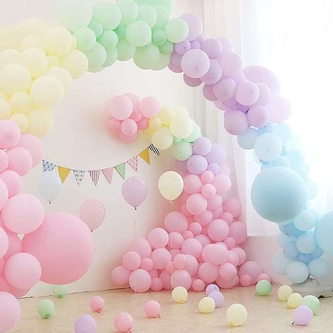 KALOR 12 Inch Pastel Pink Balloons, 50 Pcs Latex Helium Macaron Balloons for Kid's Birthday Party, Baby Shower, Wedding, Graduate Party Decorations