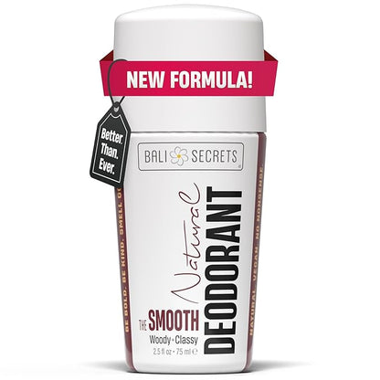 Bali Secrets Natural Deodorant for Women & Men. Nonsense Free. Clean Formula for Sensitive Skin. Strong & Reliable Odor Protection. No Synthetic Aluminum. Organic & Vegan [THE SMOOTH]