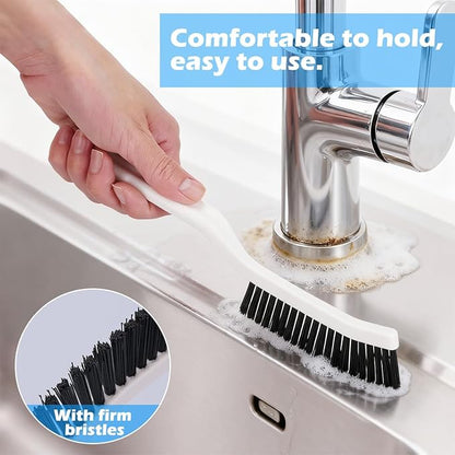 Cleaning Brush Set for Household Use, Scrub Brush, Bathroom Cleaning Brushes, Crevice Cleaning Brush for Bathroom, Floor, Tub, Shower and Kitchen Surface (4 PCS)