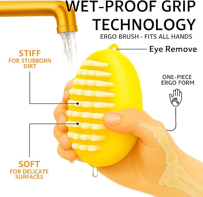 Premium Veggie Brush The Scrubber for Potato Eyes,a Potato Scrubber Suitable for Root Vegetables & Delicate Fruits,a Dual-use Fruit and Vegetable Brush, Your Kitchen Essential