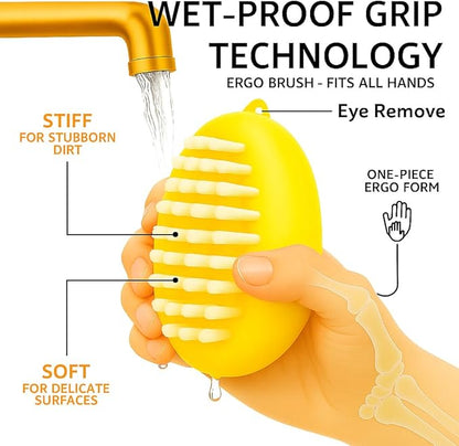 Premium Veggie Brush The Scrubber for Potato Eyes,a Potato Scrubber Suitable for Root Vegetables & Delicate Fruits,a Dual-use Fruit and Vegetable Brush, Your Kitchen Essential