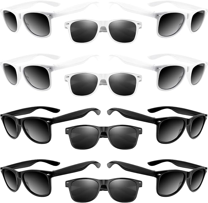 ASTARON 12 Pack Party Sunglasses Bulk Neon Party Favors for Beach Wedding Party Pool Party Supplies