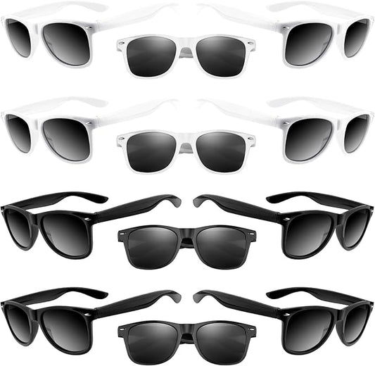 ASTARON 12 Pack Party Sunglasses Bulk Neon Party Favors for Beach Wedding Party Pool Party Supplies