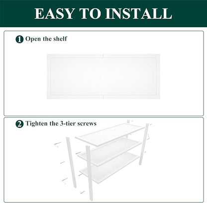 Smiry Bamboo Shoe Rack, 3 Tier Shoe Organizer for Entryway & Closet, Stackable Free Standing Storage Shelf for Shoes, Bags & Plants, White