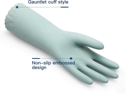 LANON Skin-Friendly Cleaning Gloves, Dishwashing Kitchen Gloves, Reusable, Non-Slip, Large