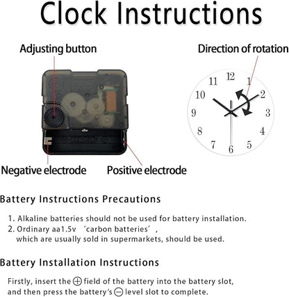 XFM Colorful Wall Clock for Kids Non Ticking Wall Clocks Battery Operated 14 Inch Small Wall Clock for Classroom