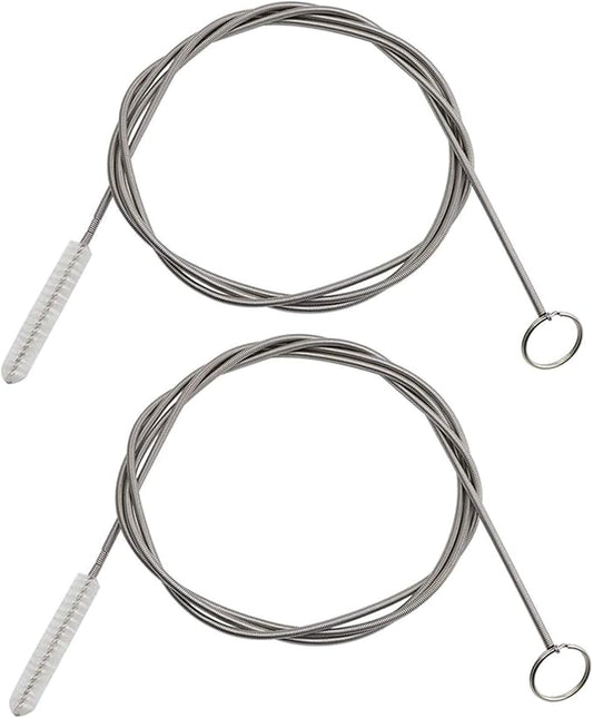 2 Pack 60 Inch Long Flexible Tube Cleaning Brush, Stainless Steel and Nylon Bristles, Suitable for Home Kitchen, Fish Tank, Water Pump Accessories, and More