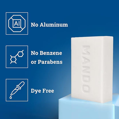 Mando 4-in-1 Acidified Cleansing Bar - 24-Hour Odor Control - Moisturizing Formula - Formulated without SLS and Parabens - Safe For Sensitive Skin - 5 ounces (Pack of 2) - Pro Sport & Mt Fuji