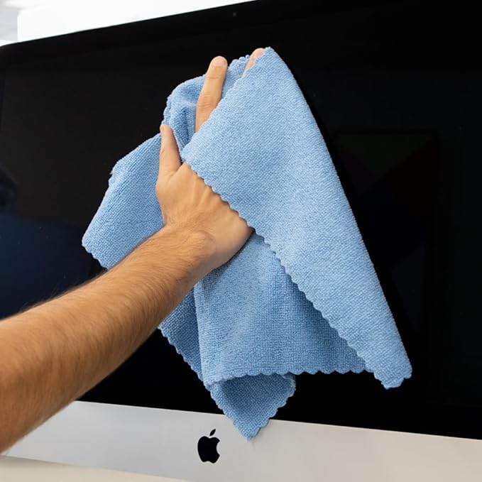 Arkwright Smart Rags in Box - (Bulk Case of 400) Lint Free, Large Microfiber Cleaning Cloth, Scratch & Streak-Free, Dispensable Wash Towels for Cars, Kitchen, and Window Glass, 16 x 16 in, Blue