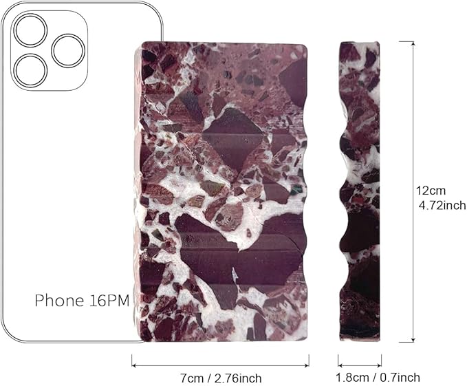 Marble Christmas Soap Dish for Shower - Natural Stone Tray Stand Organizer, Decorative Bar Soap Holder | Non-Slip, Luxury Bath Accessories (Rose)