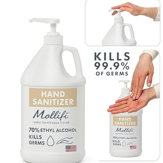 Hand Sanitizer, 1/2 gallon, Fragrance Free, PK-4, With Pump for Dispenser, Mfr: MOL9747-12_1/2GAL4V2-A