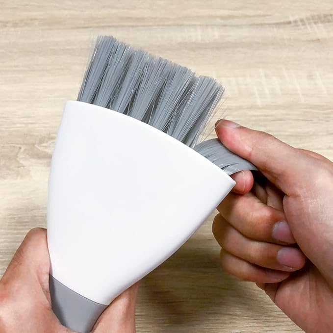 Small Dust Pan and Brush Broom - Dust Pan and Brush Set, Small Dustpan and Brush Set, Hand Broom and Dustpan Set, Dustpan with Brush, Dustpan and Brush Set is Daily Clean Tool for Family. （Gray 3 Set）