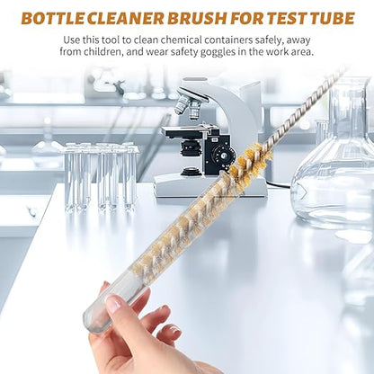 7-Pieces Brass Wire Bottle Brush Brass Pipe Cleaner, 12 Inch Long Wire Brushes for Cleaning Metal, Tubes, Bottle, Auto Parts (6mm/8mm/10mm/12mm/15mm/18mm/20mm)