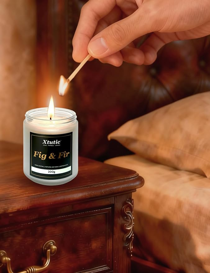 Scented Soy Candles Sets, 7oz in White Frosted Jar - 200-Hour Burn Time, Aromatherapy Candle for Home Decor, Cozy Gifts for Any Occasion,Ideal Gifts for Women