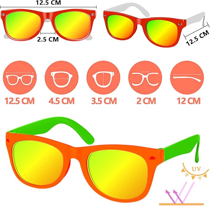 Kids Sunglasses Bulk,24Pack Kids Sunglasses with UV400 Protection,Kids Sunglasses Party Favors,for Boys Girls Age 3-8