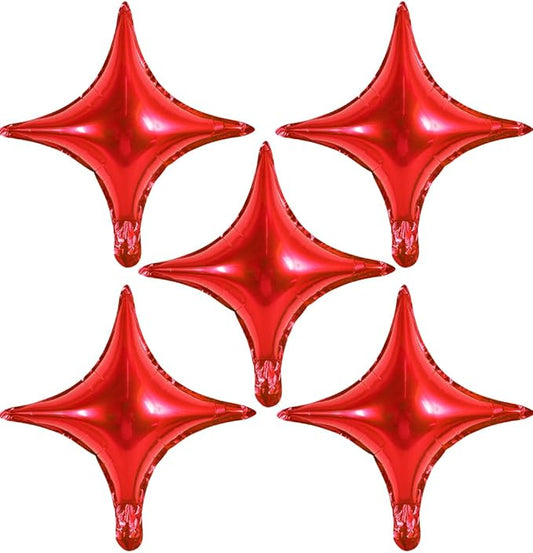 18inch Star Shape Foil Mylar Balloon,30 pcs Red Four Angle Star Balloons for Birthday Party,Wedding,Valentine's Day, engagement party，Christmas,Baby Shower Backdrops Decorations ﻿