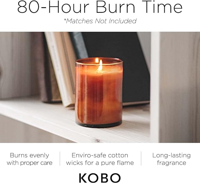 KOBO Golden Hour Scented Candle (15 oz) | 100% Pure Soy Wax Candles | Jar Candle Hand-Poured in USA | All Natural, Long Lasting 100 Hour Burning Candles | Scented Candles for Home
