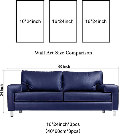 Wieco Art Canvas Wall Art Abstract Pictures for Wall Decor Canvas Prints of Abstract Paintings for Living Room Decor 3 Panels Artwork Sets for Home Decor Office Decorations