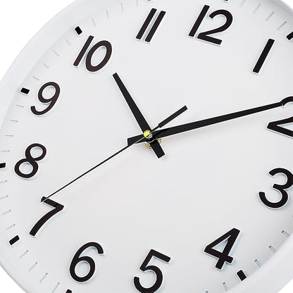 HZDHCLH White Wall Clocks Battery Operated 12 inch Silent Non Ticking Modern Wall Clock for Living Room Bedroom Kitchen Office Decor