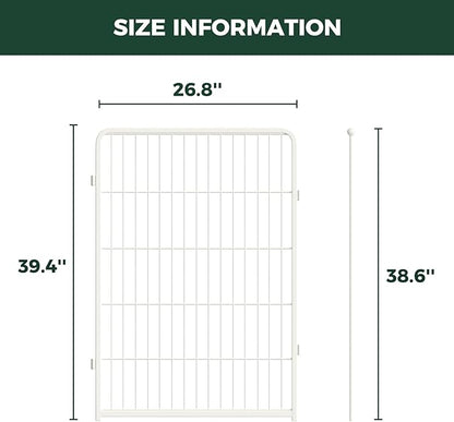 FXW Homeplus Unleashed Indoor Dog Playpen - Stress-Free and Safe Play, Heavy Duty 40 Inch 4 Panels Dog Pen for Medium and Large Dogs, White│Patented