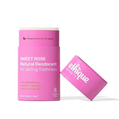 Ethique Beauty Fresh Cotton Deodorant Stick for Men & Women - Aluminum-Free, Plastic-Free, Vegan, Cruelty-Free, Eco-Friendly, 2.5 oz