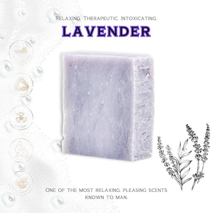 ILS Soap co - Lavender All Natural Bar Soap for All Skin Types - Plant Based, Cold Process and Handmade in the USA (single bar)