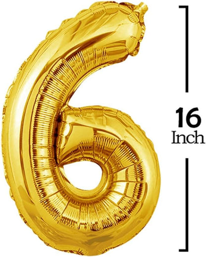 GOER 2026 Foil Number Balloons for 2026 New Year Eve Festival Party Supplies Graduation Decorations (Gold,16 Inch)