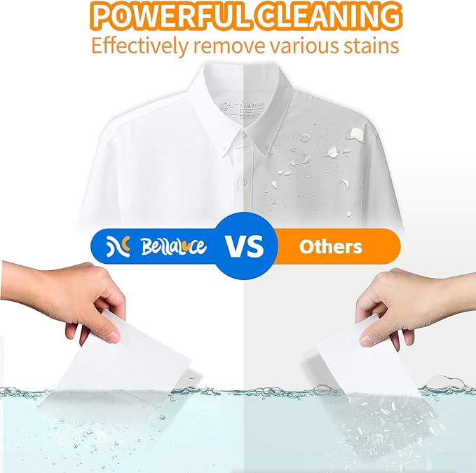 BellaLuce Laundry Detergent Sheets - Laundry Sheets, 240 Loads (304 Count (Pack of 3), Fresh Linen & Amber Nectar)