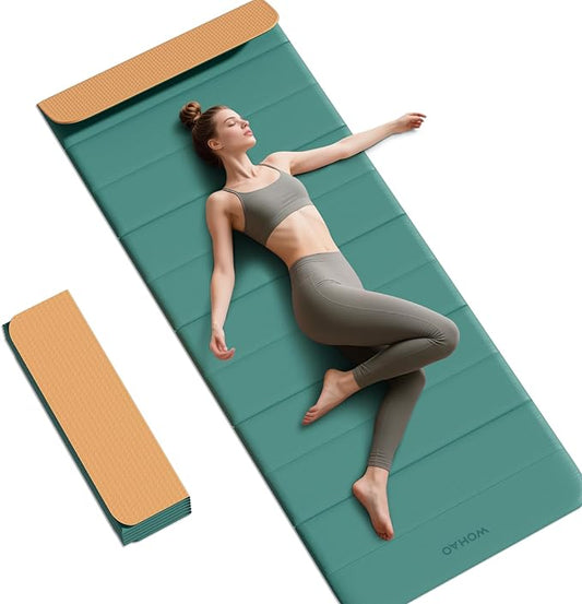 12-Fold POE Yoga Mat 75x26x0.4 Inches – Non-Slip, Compact & Workout-Friendly for Yoga, Pilates, Strength Training & Meditation