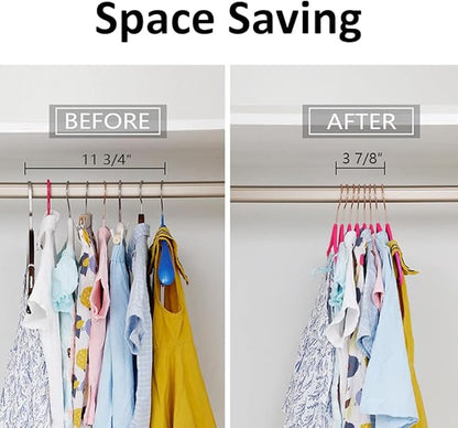 VECELO Premium Velvet Clothes Hangers Suit Heavy Duty (25 Pack)-Non Slip & Space-Saving with 6 Finger Clips & Tie Rack Excellent for Men and Women，Rose
