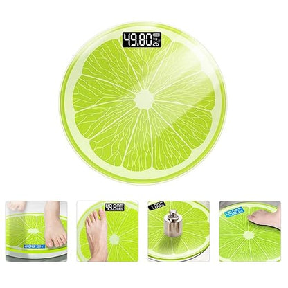 Electronic Body Weight Scale with Creative Lemon Design Large LED Display Compact Bathroom Scale for Accurate Adult Weighing