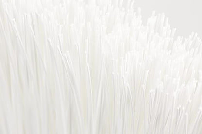 SPARTA 41083EC02 Plastic Color Coded Broom, Unflagged Bristles, Long Broom With Angled Head For Small Debris Cleaning, 56 Inches, White