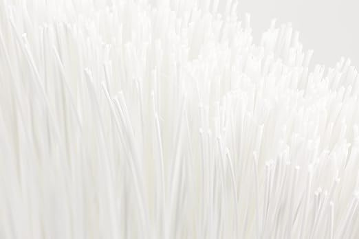 SPARTA 41083EC02 Plastic Color Coded Broom, Unflagged Bristles, Long Broom With Angled Head For Small Debris Cleaning, 56 Inches, White