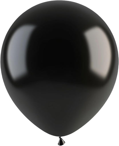 Black Balloons 100 Pack, 12 Inch Black Latex Balloons For Birthdays, Weddings, Baby Showers, Holidays