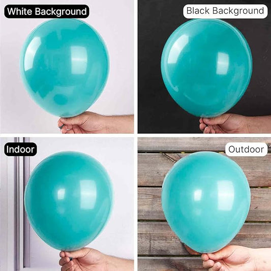 PartyWoo Dark Teal Balloons 50pcs 12 Inch Turquoise Aqua Blue Teal Balloons for Graduation Wedding Baby Shower Bridal Shower Gender Reveal Engagement Birthday Pool Party Decorations Blue-Y17