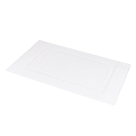 Amazon Basics Non-Slip Cotton Bath Mat, 100% Cotton Absorbent, Machine Washable, 31" L x 20" W, Bright White