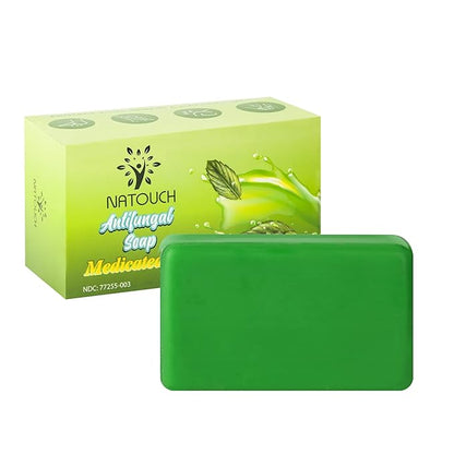 Antifungal Medicated Soap Bar, Athletes Foot Jock Itch Ringworm Yeast Infection Treatment for Men, Tea Tree Oil Body Soap Bar with Natural Tea Tree Oil, Eucalyptus Oil and Lavender Oil, 4 oz
