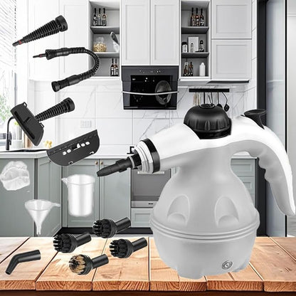 Steam Cleaner with 12 Accessories | Multi Purpose High Pressure Steam Cleaning Machine for Home | Handheld Steam Cleaner for Kitchen, Bathroom, Tiles, Carpets, Upholstery & Car Detailing