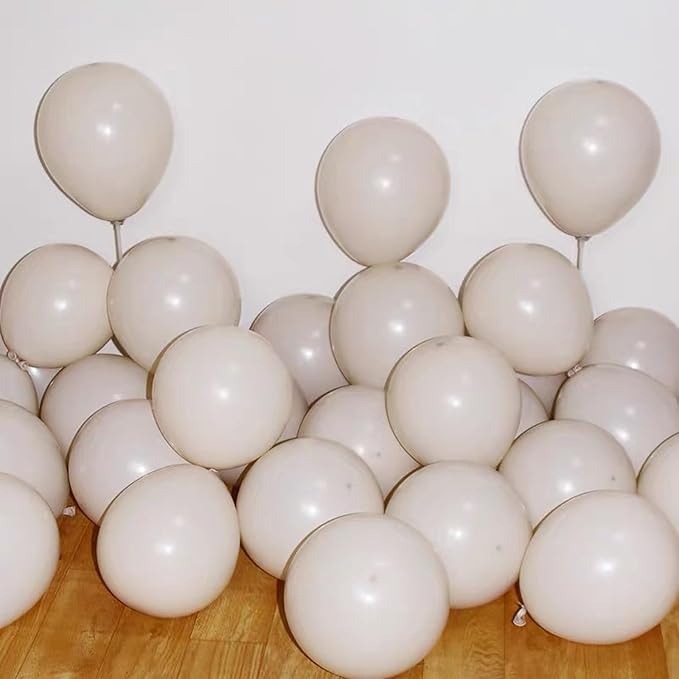 154pcs Ivory White Balloons White Sand White Cream Beige Balloon for Balloons arch Different Sizes 5/10/12/18 Inch Garland Kit for Wedding Birthday Party Supplies Bridal Shower Decorations