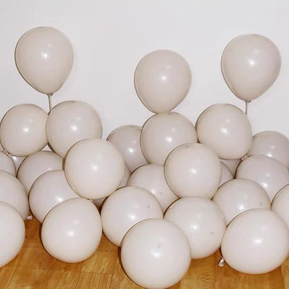 154pcs Ivory White Balloons White Sand White Cream Beige Balloon for Balloons arch Different Sizes 5/10/12/18 Inch Garland Kit for Wedding Birthday Party Supplies Bridal Shower Decorations