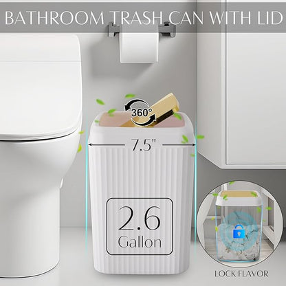 17PCS Bathroom Accessory Set Bathroom Set Gold Bathroom Accessories,Toilet Brush, Trash Can, Qtip Holder Dispenser& 3PCS Soap Dispenser
