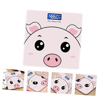 Multifunctional Digital Weight Scale with Screen for Adults and Home Body Weight Monitor Pink Cute Design for Accurate Health Tracking
