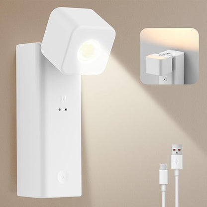 4000mAh Rechargeable Battery Operated Night Light, Dimmable Motion Sensor Night Lamp, Eye-Caring LED Reading Lamp, Multi-Function Wall Light with Touch Control for Adults Kids Room Bedroom Nursery