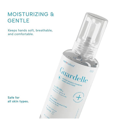 Well Before Guardelle, Alcohol-Free Foaming Hand Sanitizer - 97% Water, Non-Sticky Micro-Foam, 18 fl oz (Pack of 1)